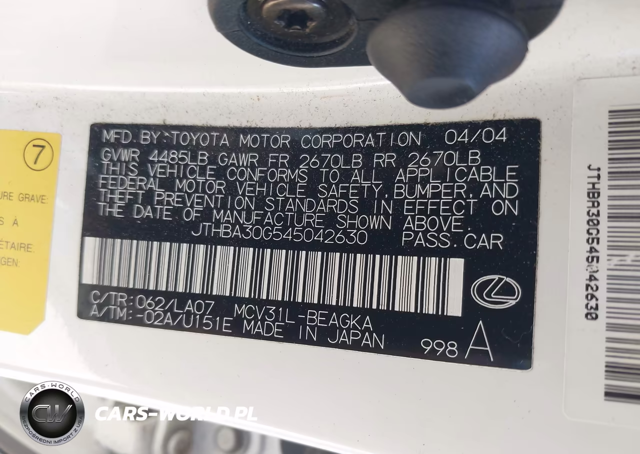 2004 Lexus Es 330 VIN:JTHBA30G545042630 - 9