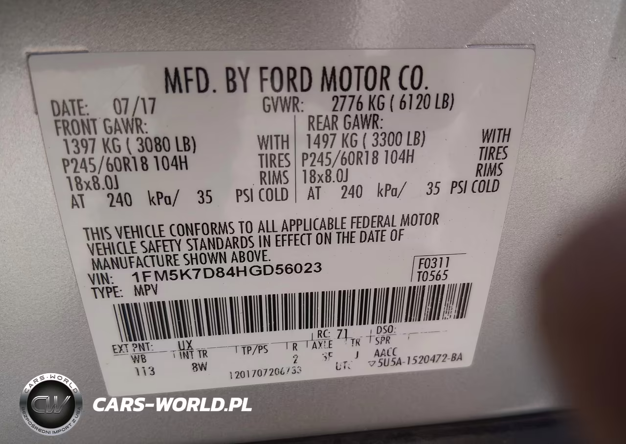 2017 Ford Explorer Xlt VIN:1FM5K7D84HGD56023 - 9
