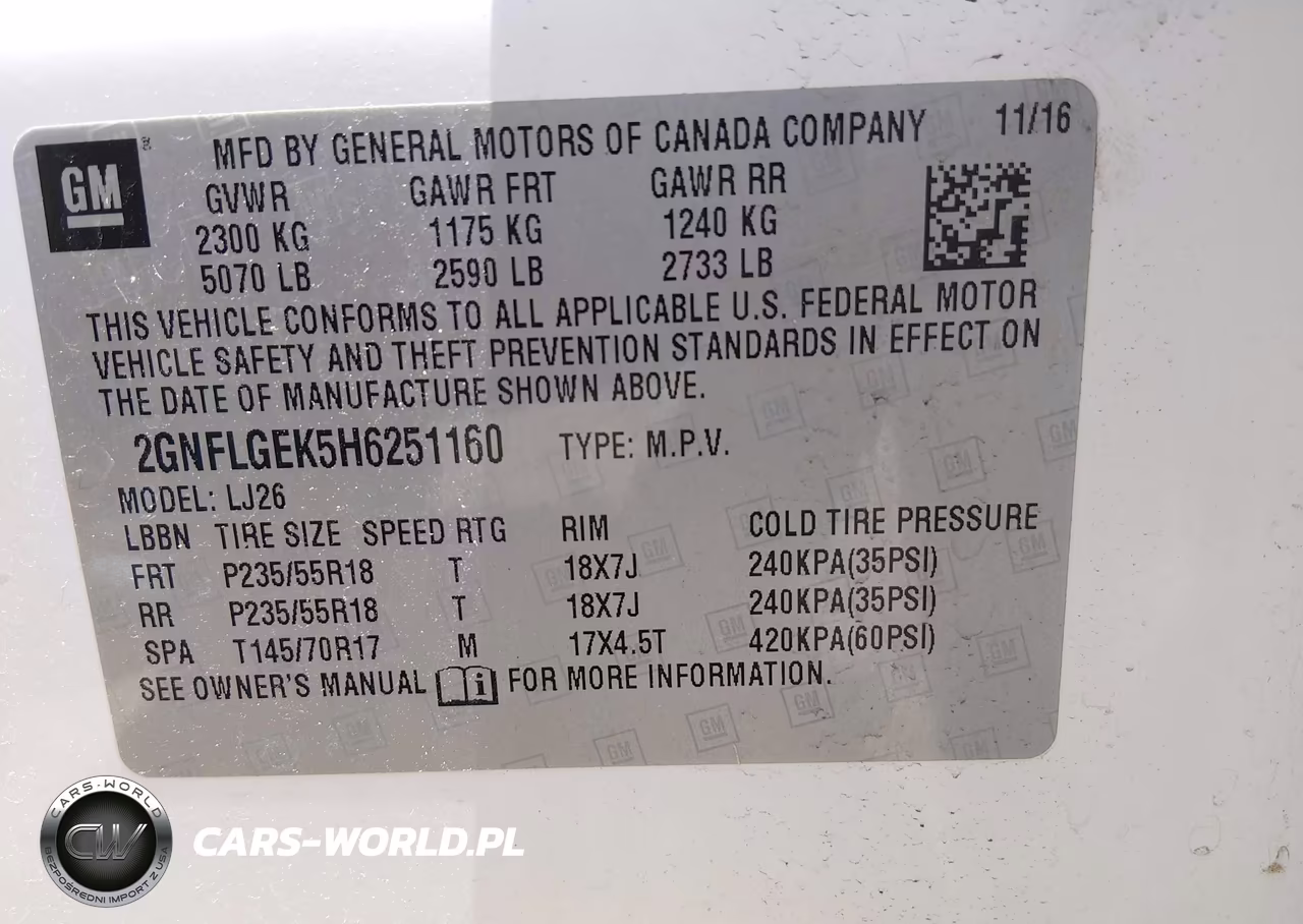 2017 Chevrolet Equinox Premier VIN:2GNFLGEK5H6251160 - 9