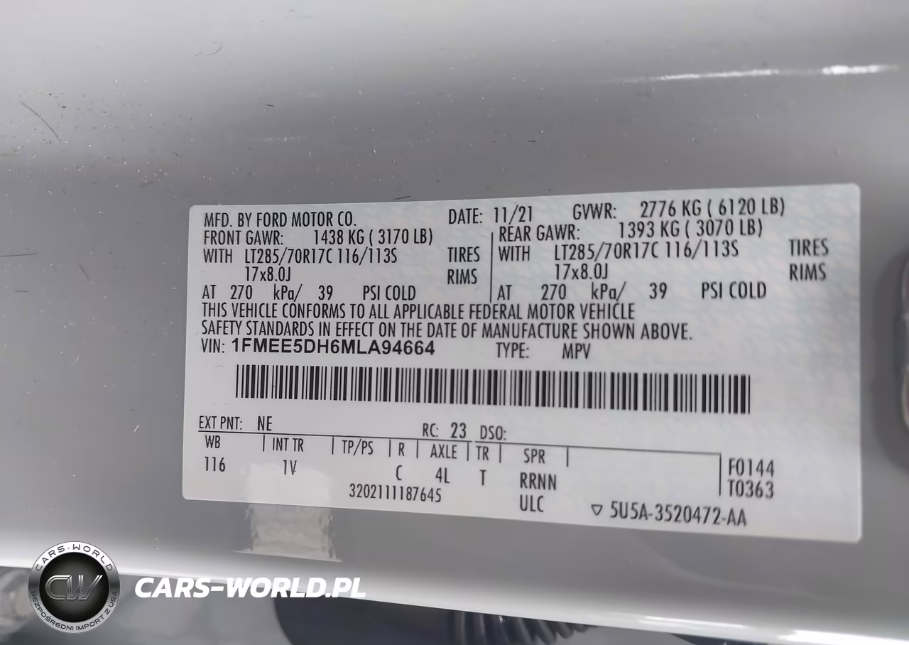 2021 Ford Bronco Badlands VIN:1FMEE5DH6MLA94664 - 9