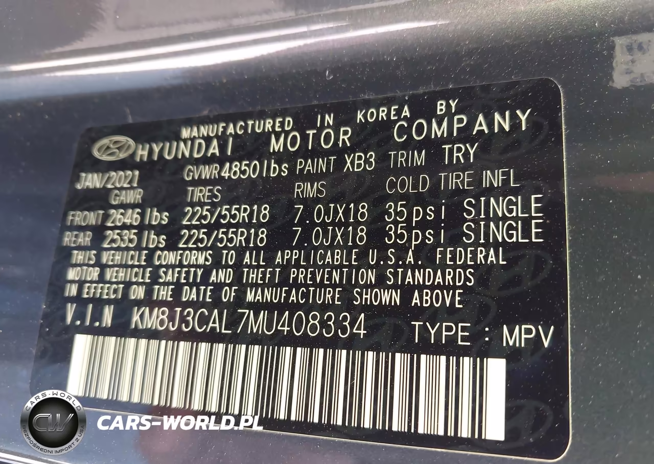 2021 Hyundai Tucson Limited VIN:KM8J3CAL7MU408334 - 9