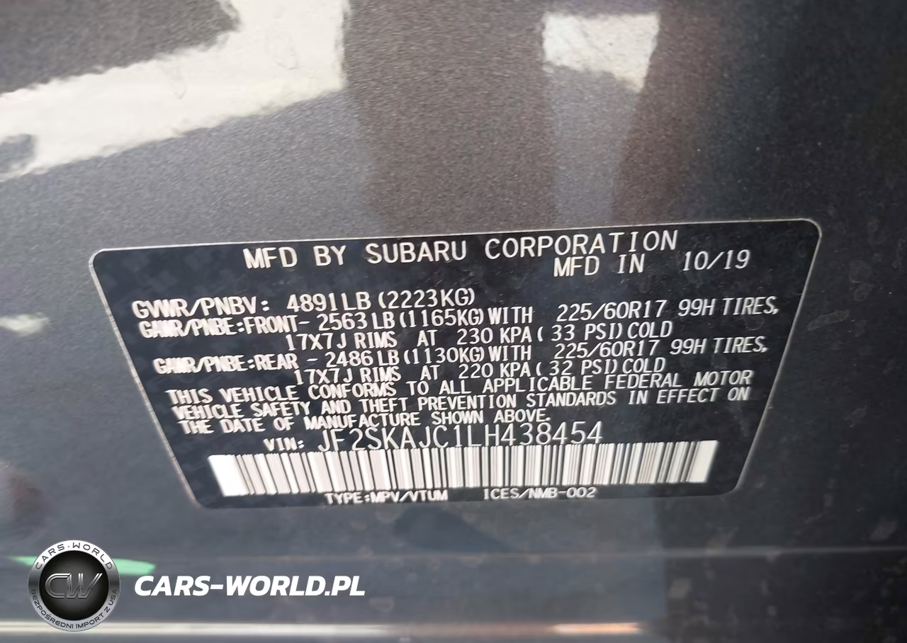 2020 Subaru Forester Premium VIN:JF2SKAJC1LH438454 - 9