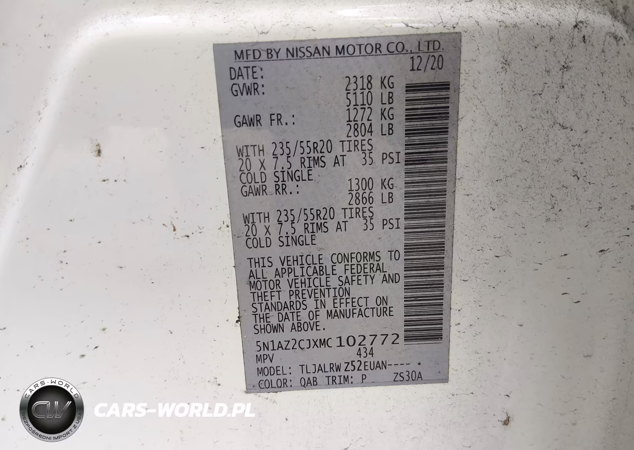 2021 Nissan Murano Sl Fwd VIN:5N1AZ2CJXMC102772 - 9