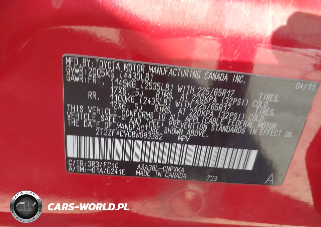 2011 Toyota Rav4 VIN:2T3ZF4DV0BW083382 - 9