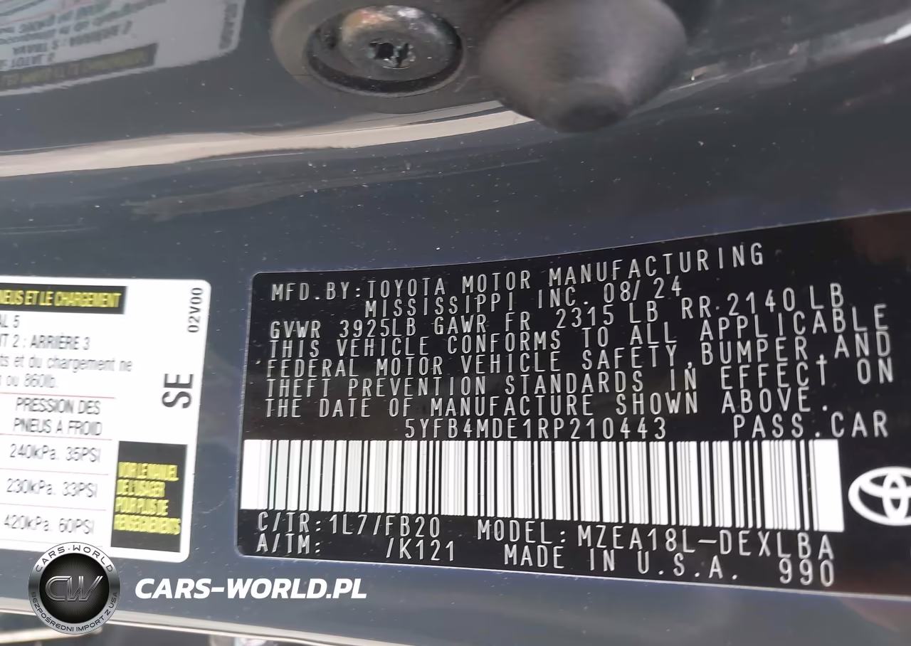 2024 TOYOTA COROLLA LE VIN:5YFB4MDE1RP210443 - 9