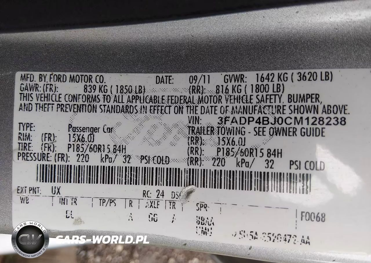 2012 Ford Fiesta Se VIN:3FADP4BJ0CM128238 - 9