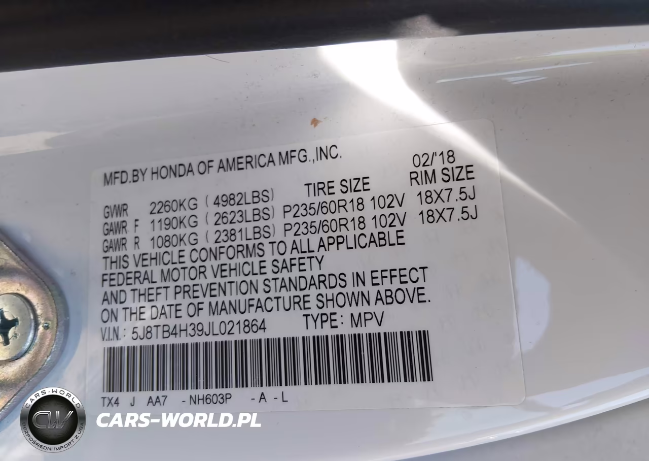 2018 Acura Rdx Acurawatch Plus Package VIN:5J8TB4H39JL021864 - 9
