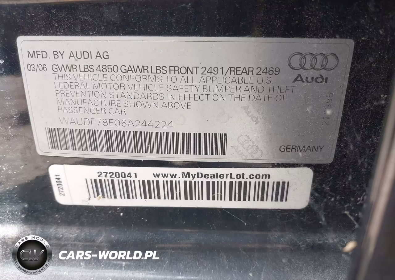 2006 Audi A4 2.0T VIN:WAUDF78E06A244224 - 9