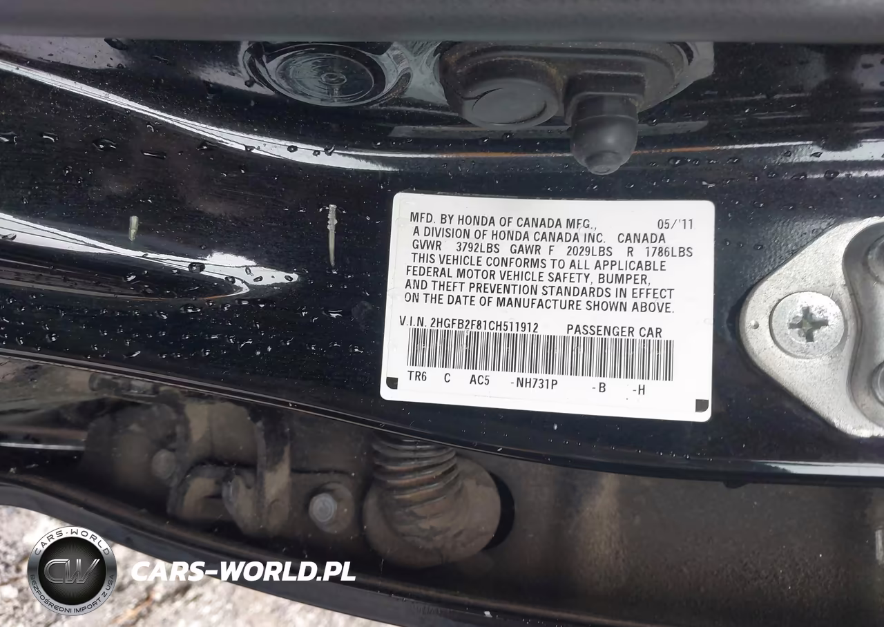 2012 Honda Civic Ex VIN:2HGFB2F81CH511912 - 9
