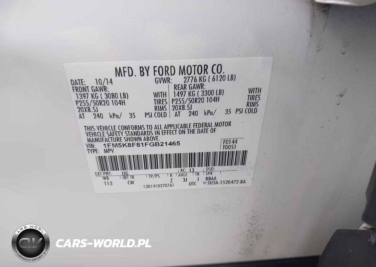 2015 Ford Explorer Limited VIN:1FM5K8F81FGB21465 - 9