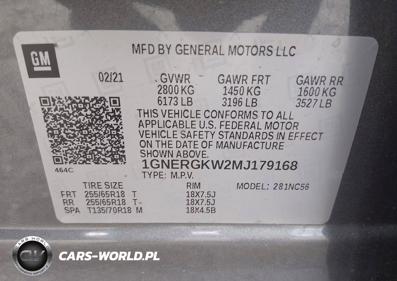 2021 Chevrolet Traverse Fwd Lt Cloth VIN:1GNERGKW2MJ179168 - 9