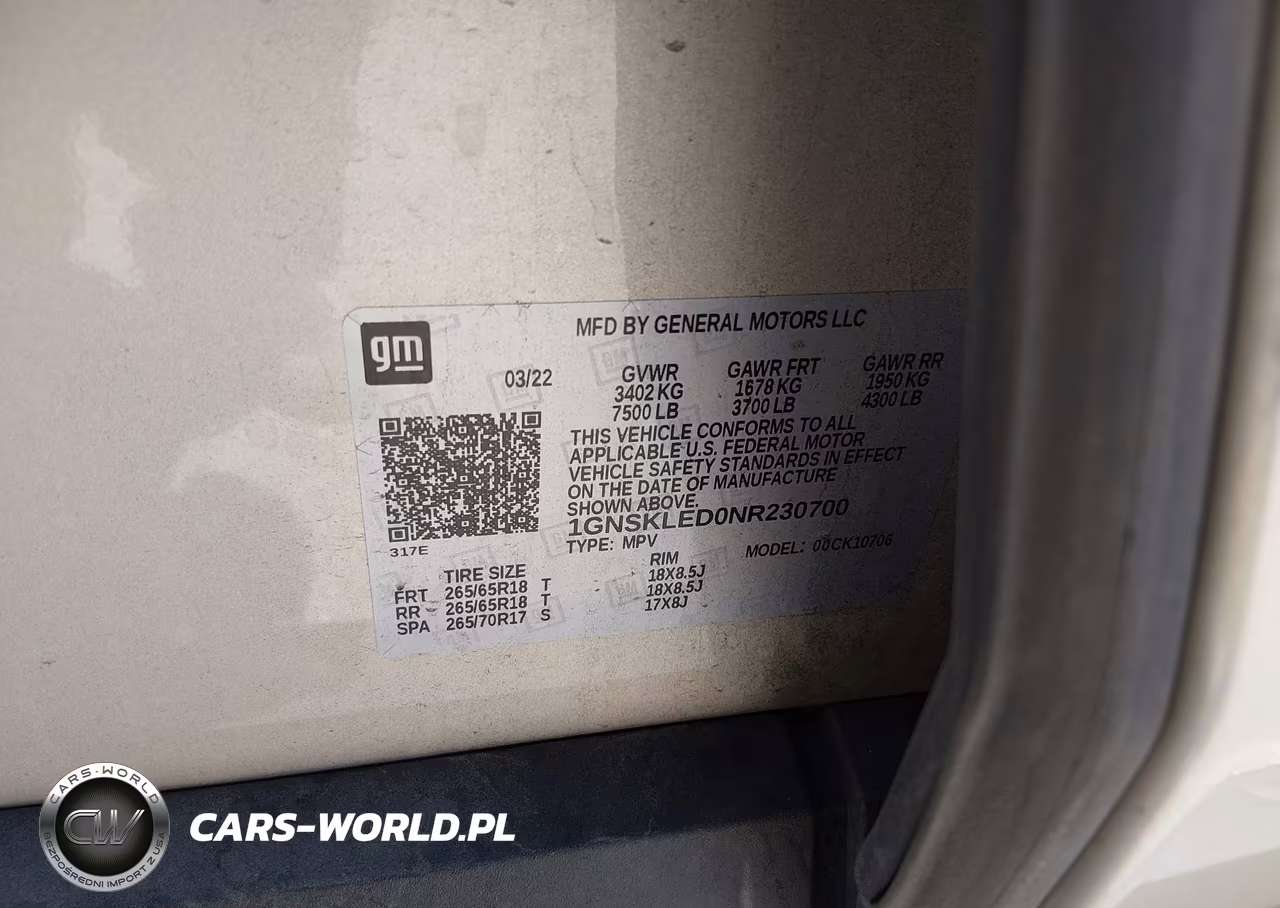 2022 Chevrolet Tahoe 4Wd Commercial Fleet VIN:1GNSKLED0NR230700 - 9
