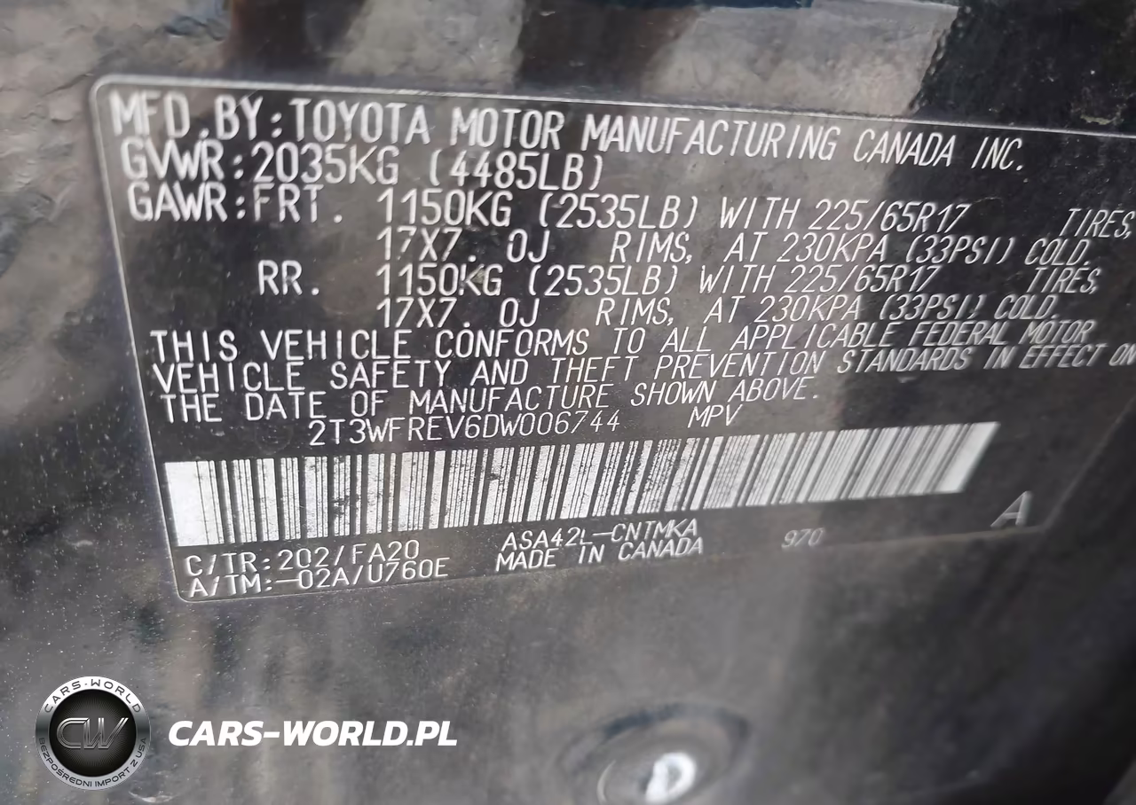 2013 Toyota Rav4 Xle VIN:2T3WFREV6DW006744 - 9