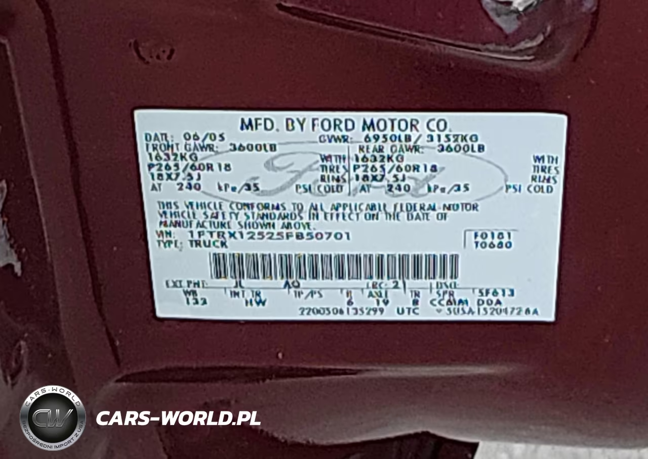 2005 Ford F-150 Lariat-Xl-Xlt VIN:1FTRX12525FB50701 - 9