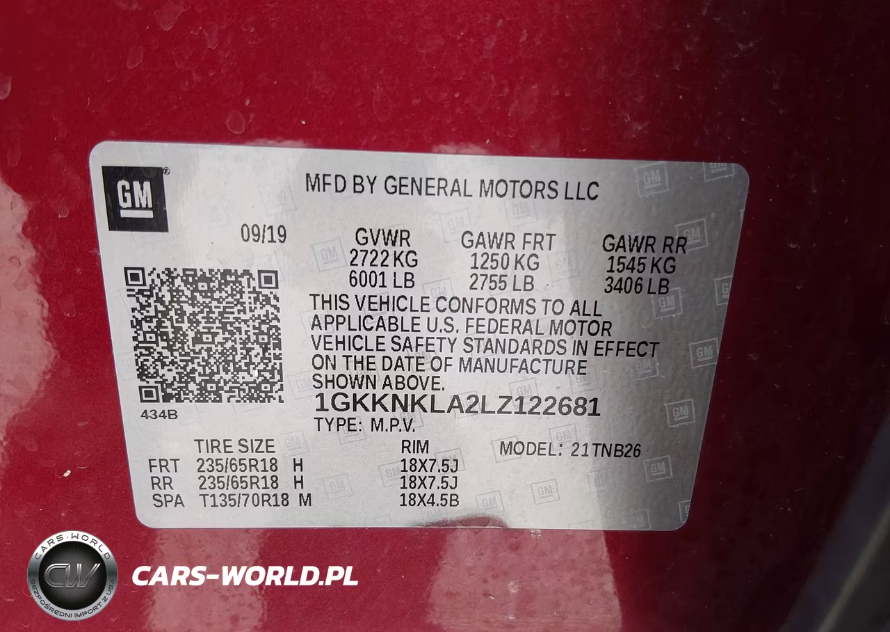 2020 GMC Acadia Fwd Sle VIN:1GKKNKLA2LZ122681 - 9