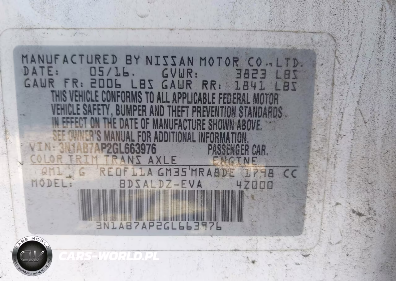 2016 Nissan Sentra Sv VIN:3N1AB7AP2GL663976 - 9
