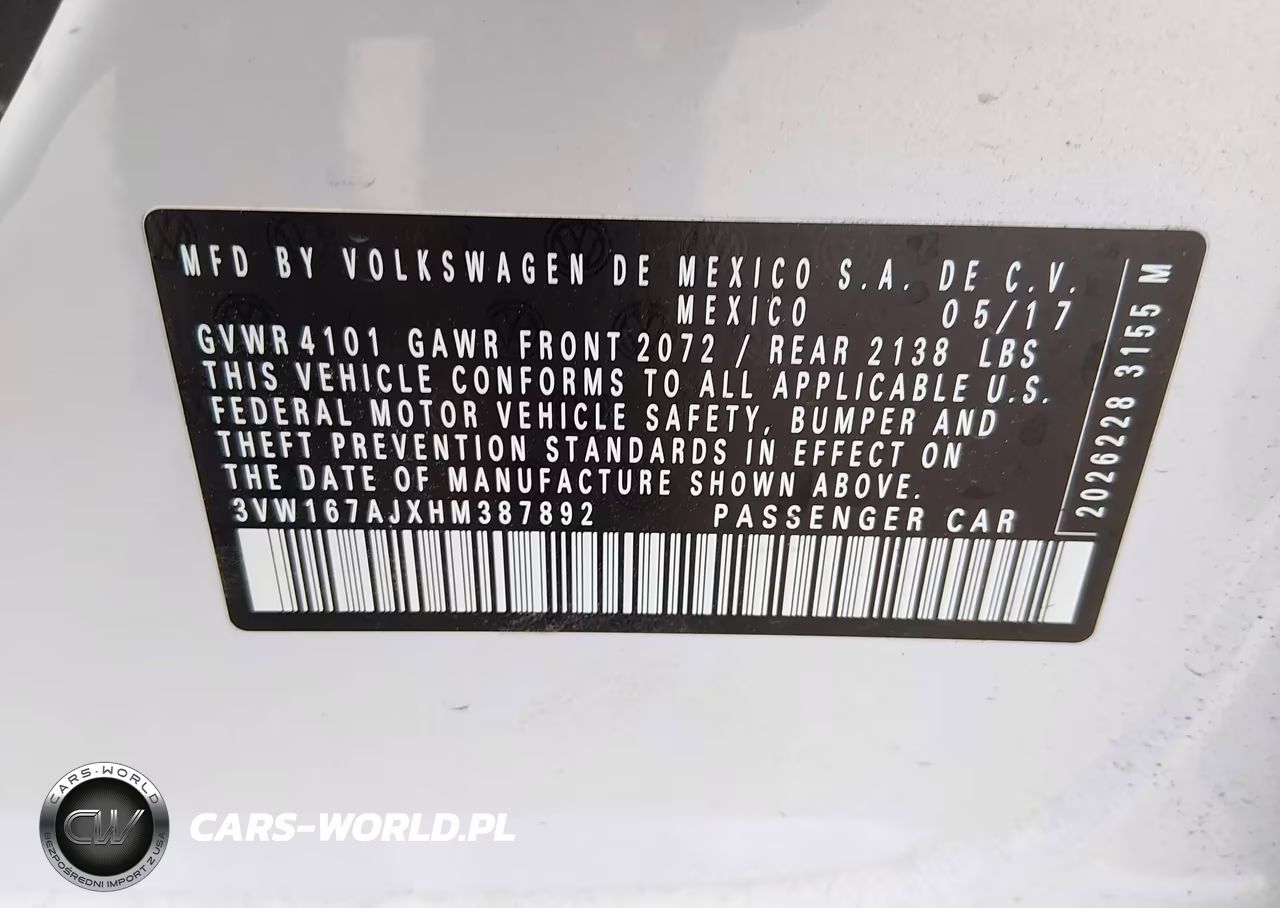 2017 Volkswagen Jetta 1.4T S VIN:3VW167AJXHM387892 - 9