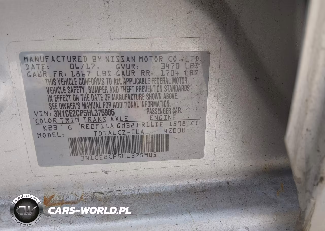 2017 Nissan Versa Note S Plus VIN:3N1CE2CP5HL375905 - 9