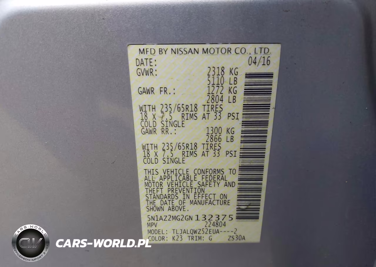 2016 Nissan Murano Platinum-S-Sl-Sv VIN:5N1AZ2MG2GN132375 - 9