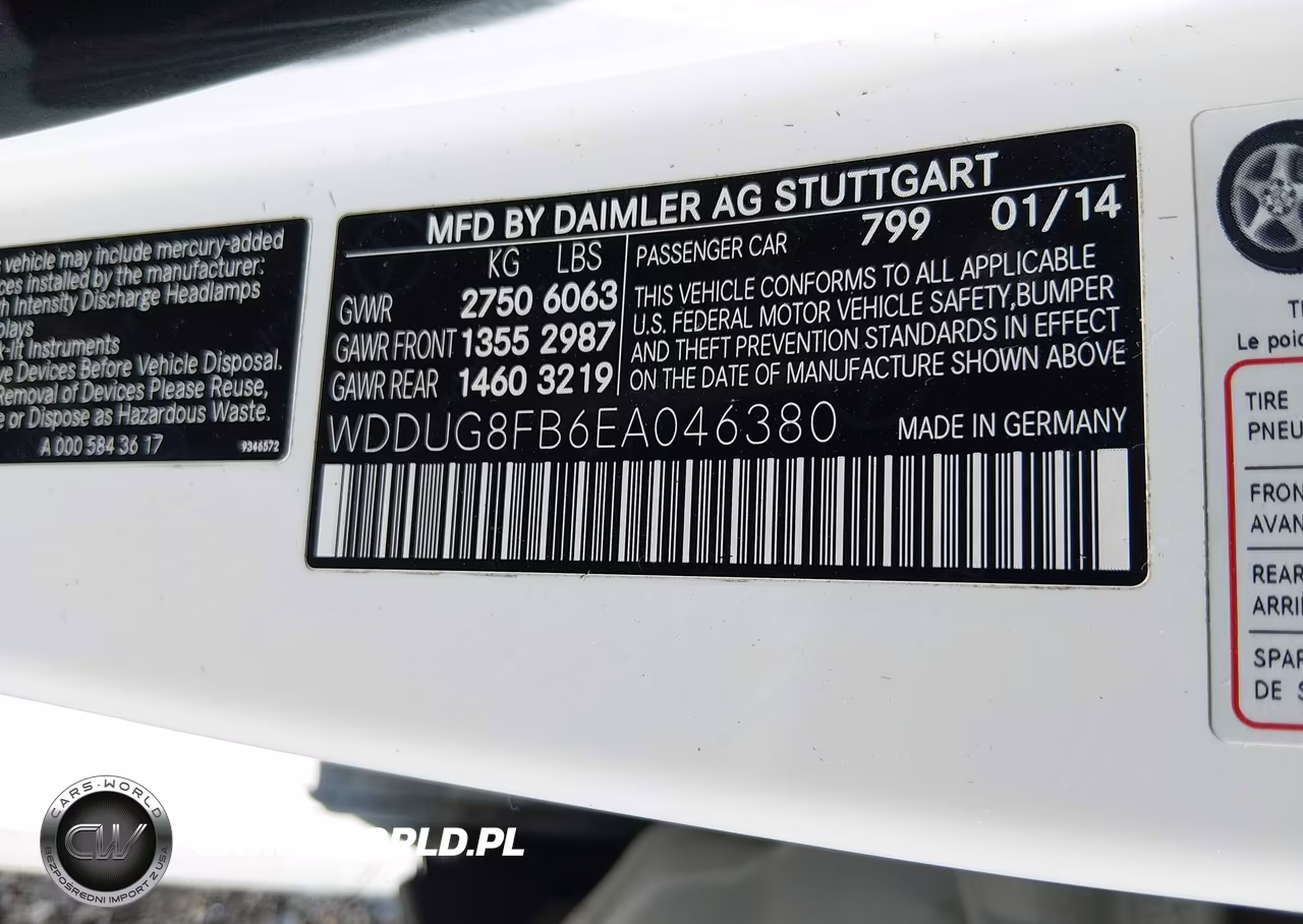 2014 Mercedes-Benz S 550 4Matic VIN:WDDUG8FB6EA046380 - 9