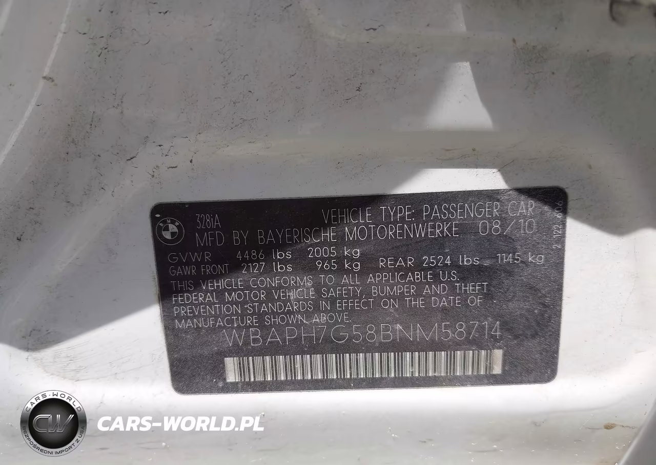 2011 BMW 328I VIN:WBAPH7G58BNM58714 - 9
