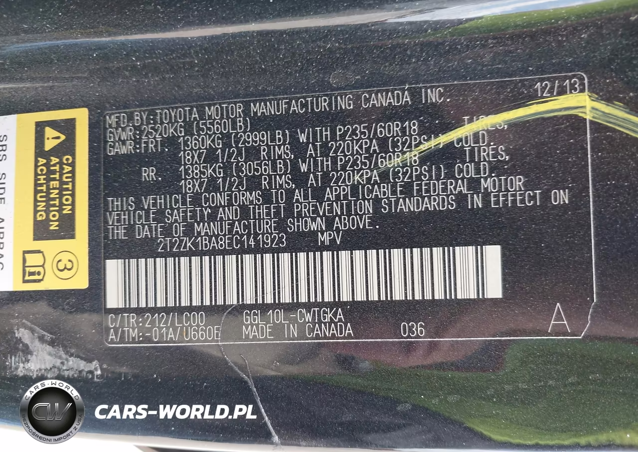 2014 Lexus Rx 350 VIN:2T2ZK1BA8EC141923 - 9