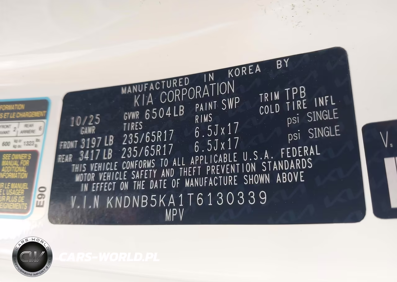 2026 Kia Carnival Mpv Hybrid Lxs VIN:KNDNB5KA1T6130339 - 9