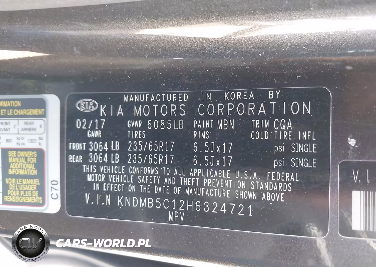 2017 Kia Sedona Lx VIN:KNDMB5C12H6324721 - 9