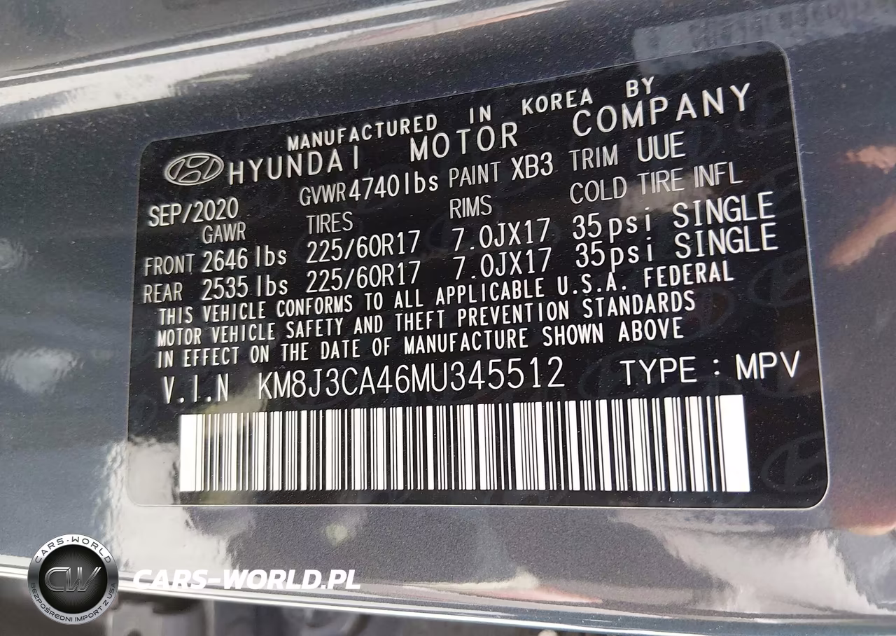 2021 Hyundai Tucson Value VIN:KM8J3CA46MU345512 - 9
