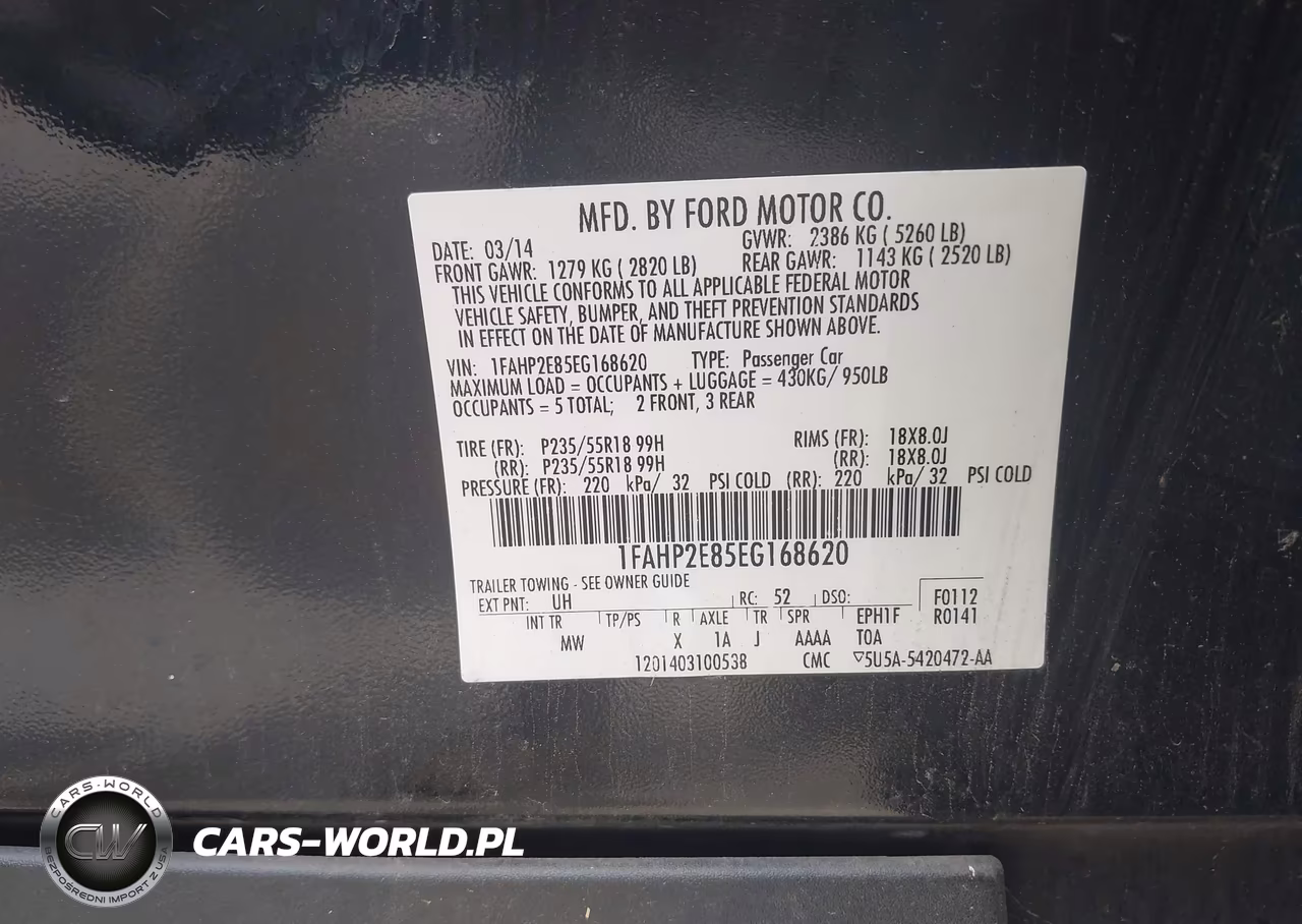 2014 Ford Taurus Sel VIN:1FAHP2E85EG168620 - 9