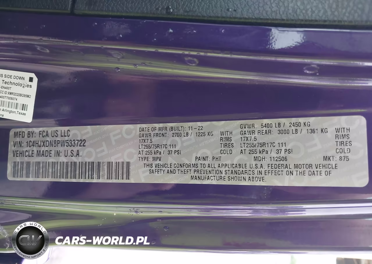 2023 Jeep Wrangler 4-Door Willys Sport 4X4 VIN:1C4HJXDN8PW533722 - 9