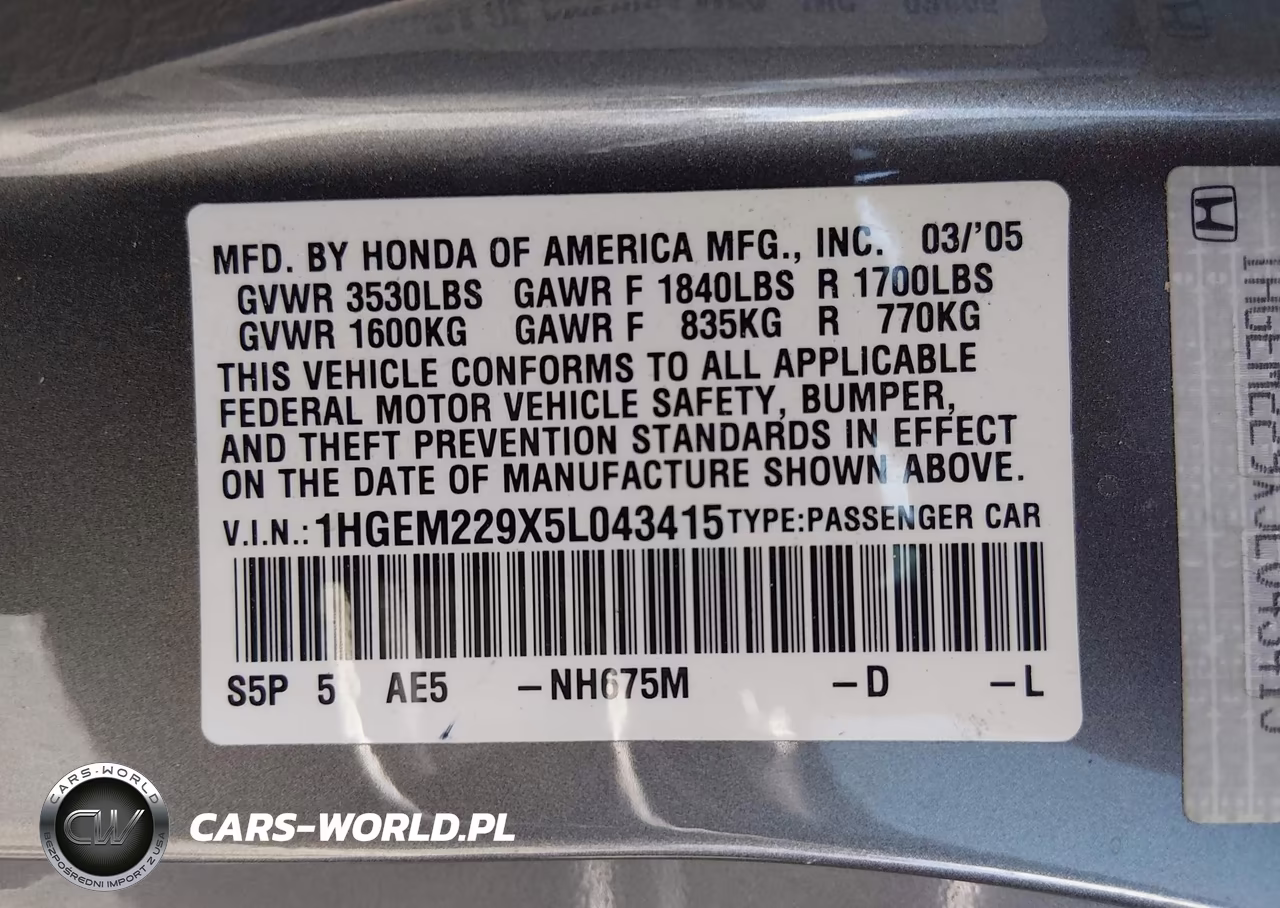 2005 Honda Civic Ex VIN:1HGEM229X5L043415 - 9