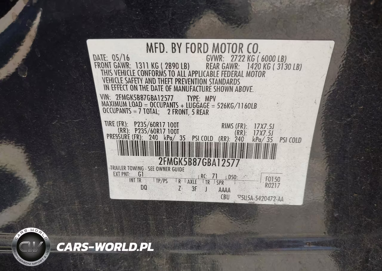 2016 Ford Flex Se VIN:2FMGK5B87GBA12577 - 9