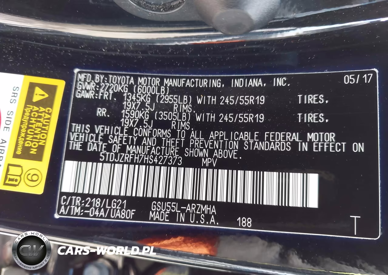 2017 Toyota Highlander Se VIN:5TDJZRFH7HS427373 - 9