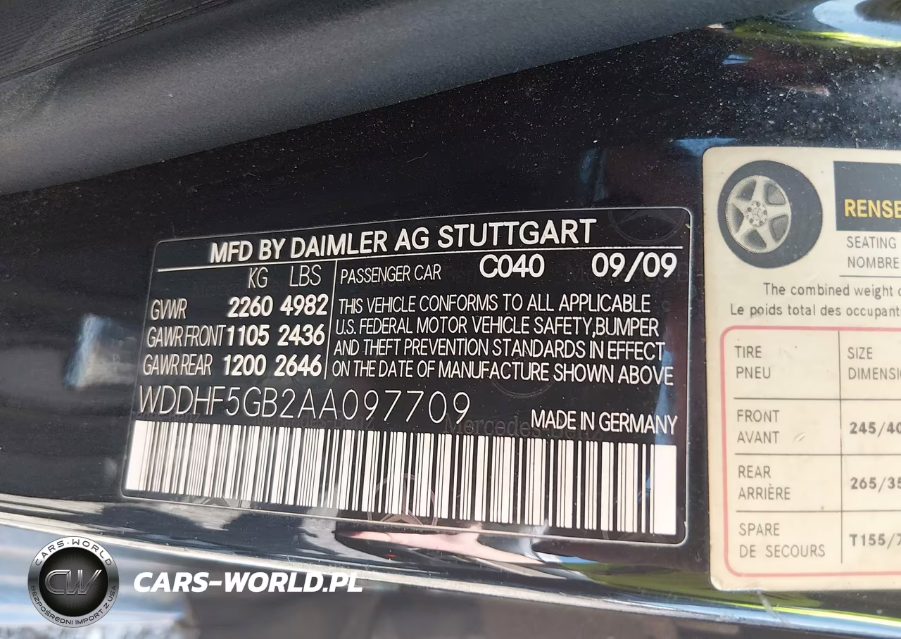 2010 Mercedes-Benz E 350 VIN:WDDHF5GB2AA097709 - 9