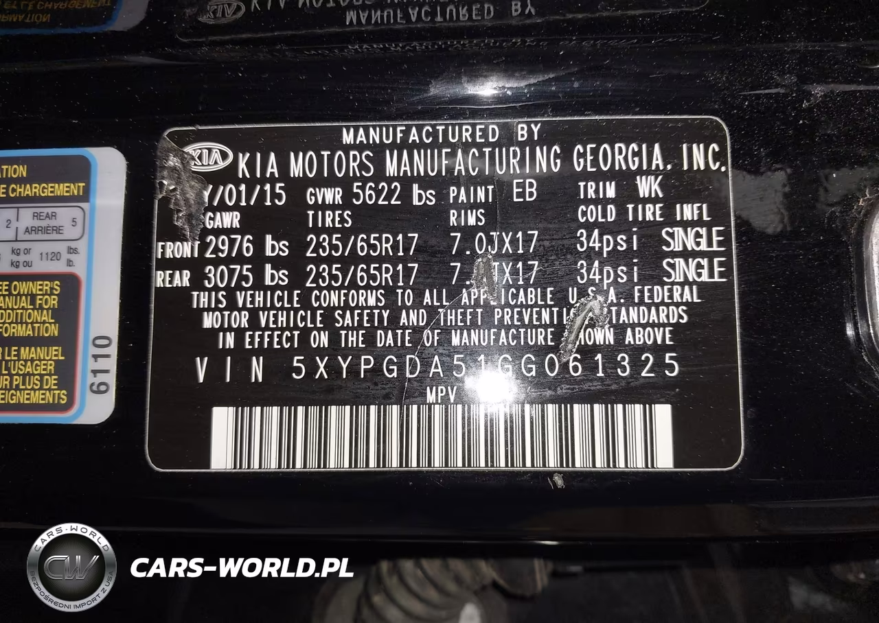 2016 Kia Sorento 3.3L Lx VIN:5XYPGDA51GG061325 - 9