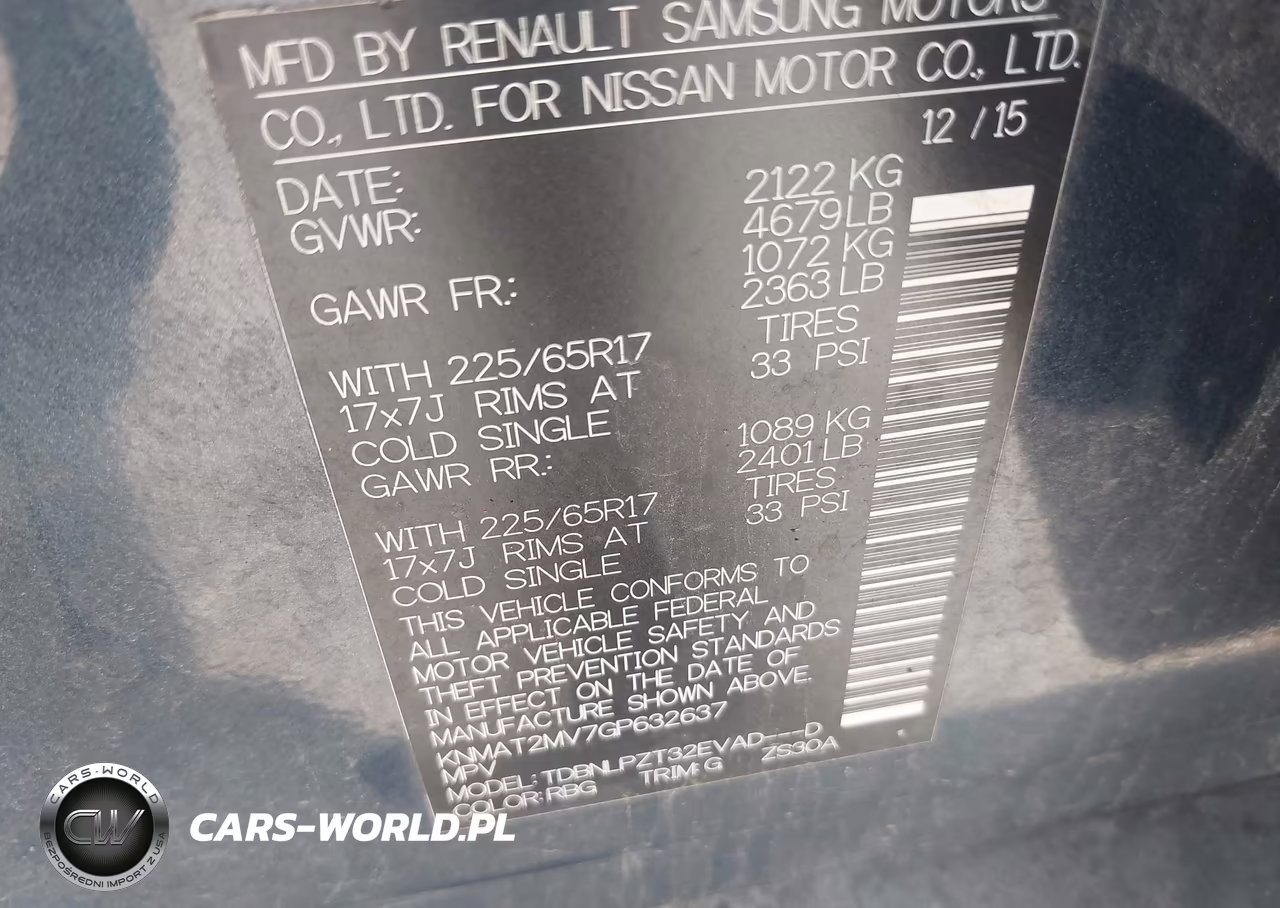 2016 Nissan Rogue S VIN:KNMAT2MV7GP632637 - 9