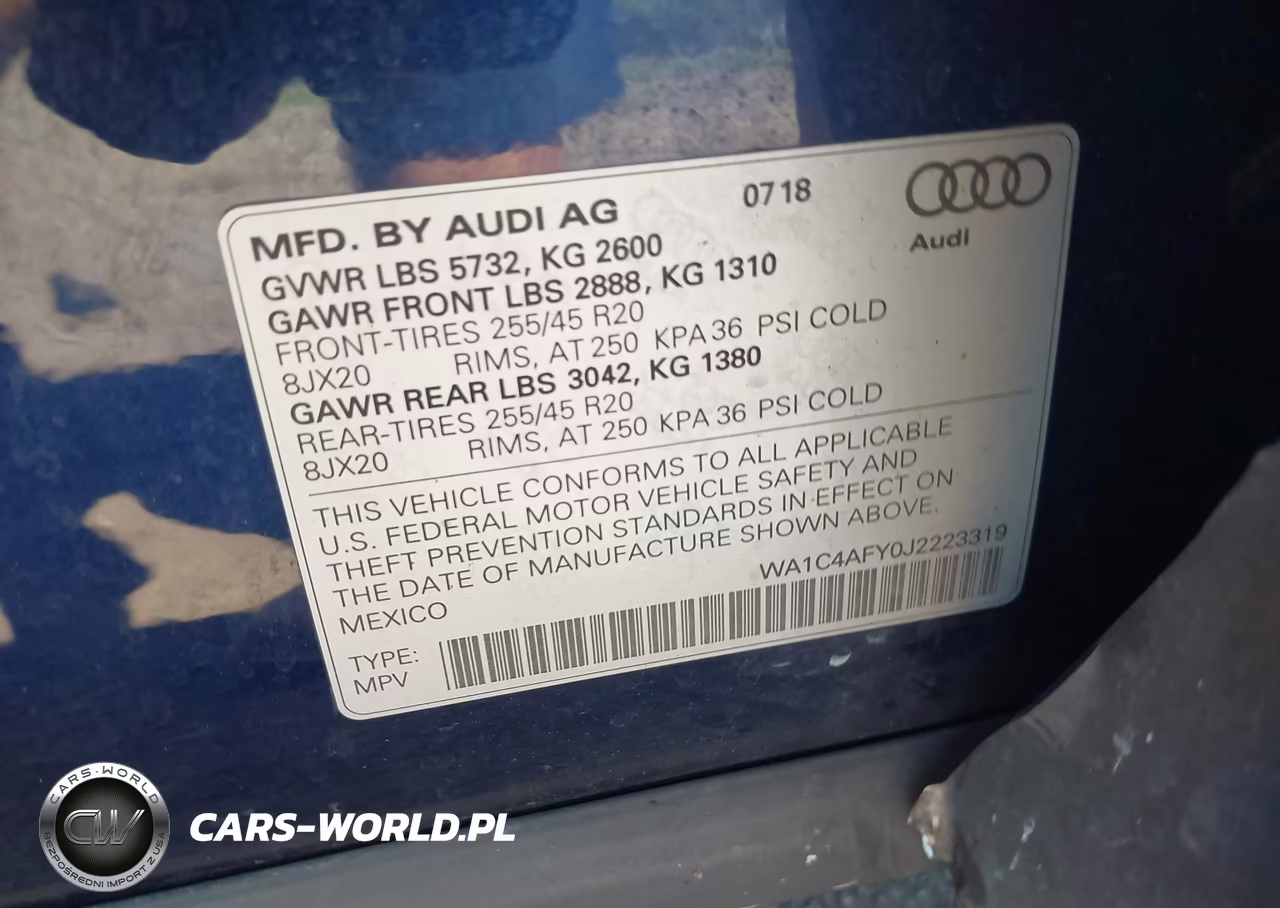 2018 Audi Sq5 3.0T Premium Plus VIN:WA1C4AFY0J2223319 - 9
