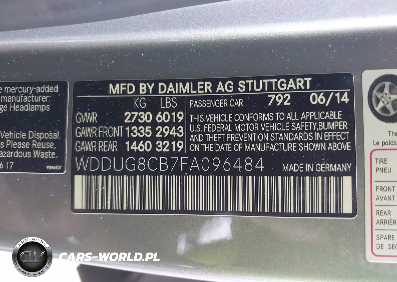 2015 Mercedes-Benz S 550 VIN:WDDUG8CB7FA096484 - 9