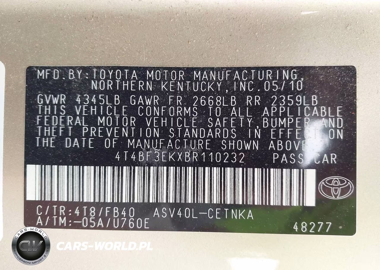 2011 Toyota Camry Le VIN:4T4BF3EKXBR110232 - 9