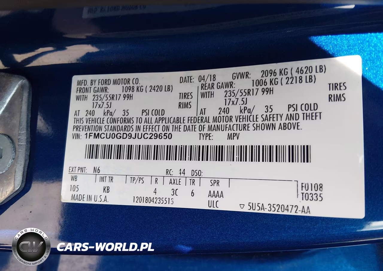 2018 Ford Escape Se VIN:1FMCU0GD9JUC29650 - 9