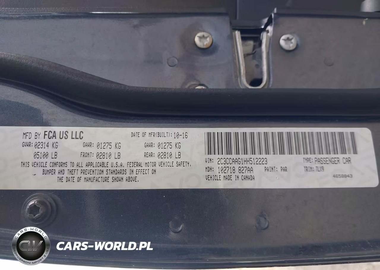 2017 Chrysler 300 Limited VIN:2C3CCAAG1HH512223 - 9