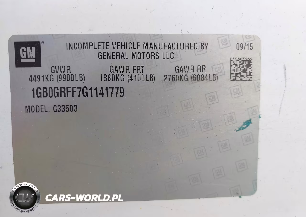 2016 Chevrolet Express Cutaway 3500 VIN:1GB0GRFF7G1141779 - 8