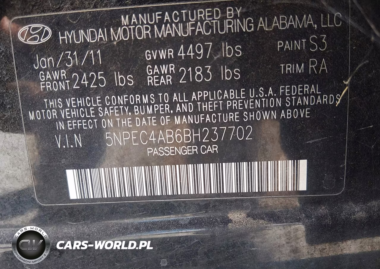 2011 Hyundai Sonata Limited 2.0T VIN:5NPEC4AB6BH237702 - 9