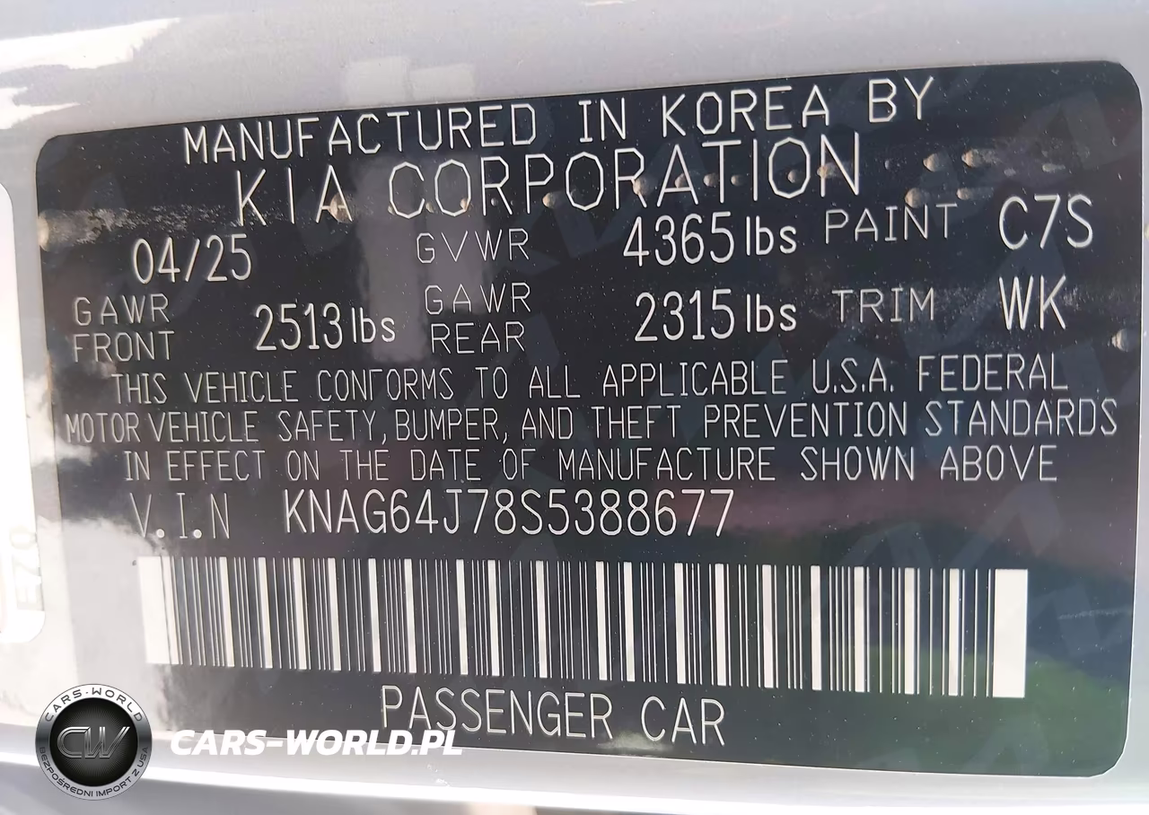 2025 Kia K5 Gt-Line VIN:KNAG64J78S5388677 - 9