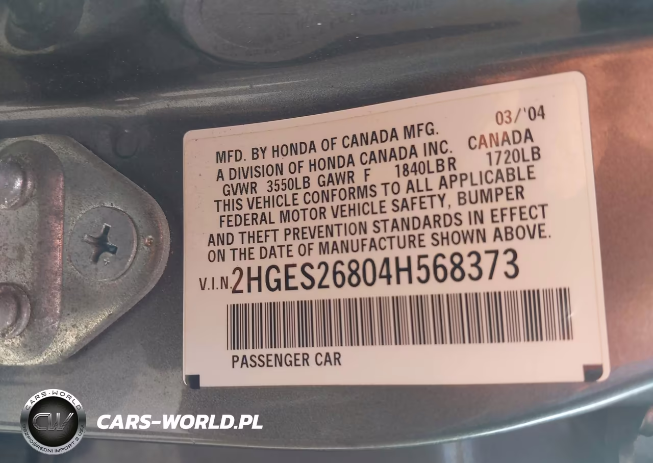 2004 Honda Civic Ex VIN:2HGES26804H568373 - 9