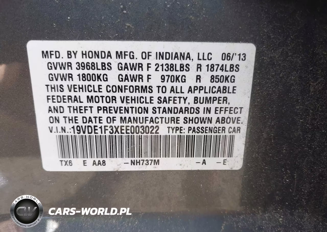 2014 Acura Ilx 2.0L VIN:19VDE1F3XEE003022 - 9