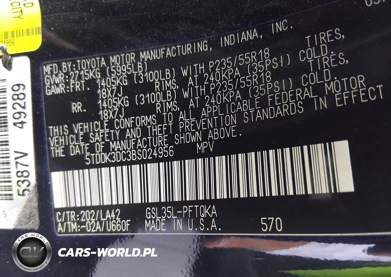 2011 Toyota Sienna Limited VIN:5TDDK3DC3BS024956 - 9