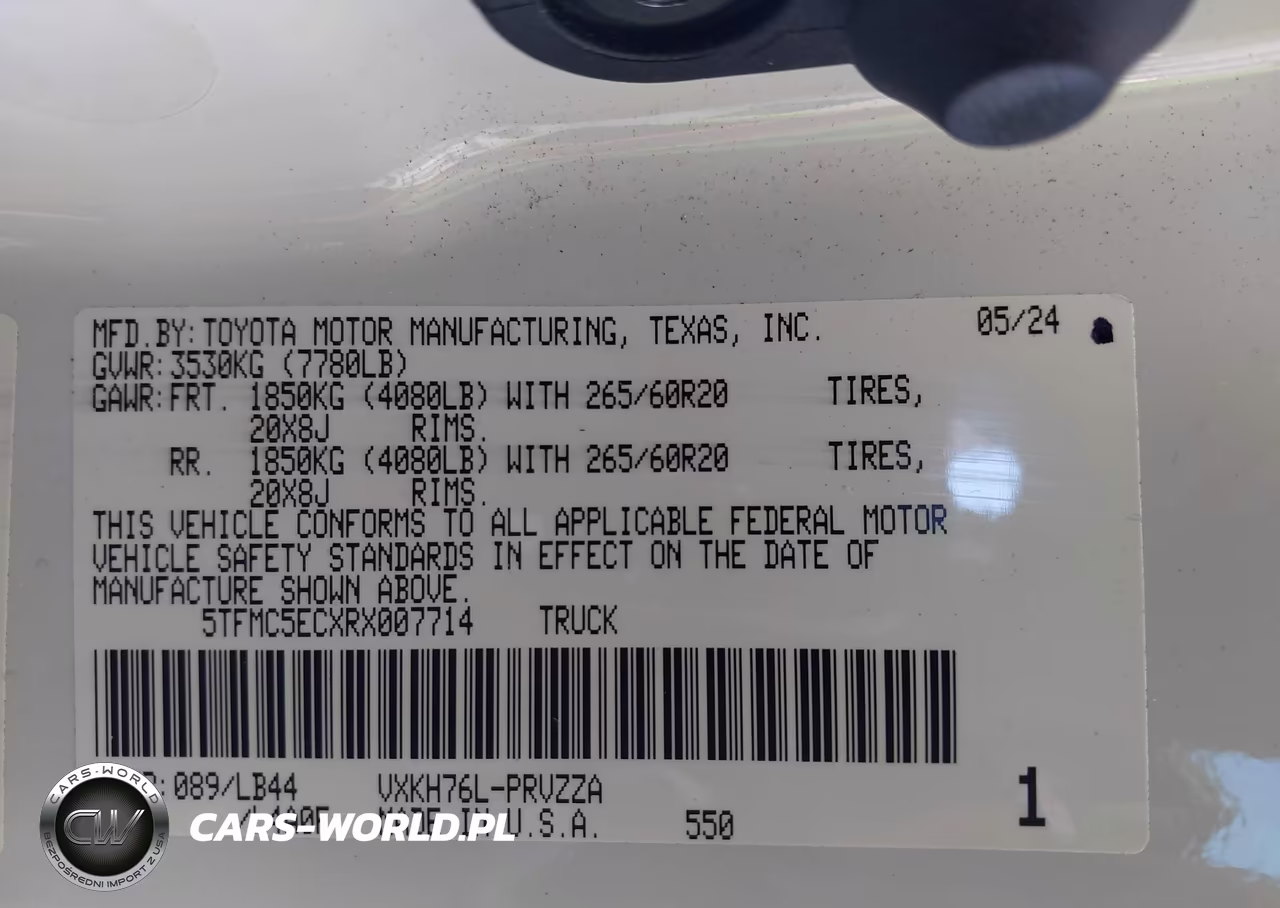 2024 Toyota Tundra Hybrid 1794 Edition 4Wd VIN:5TFMC5ECXRX007714 - 9