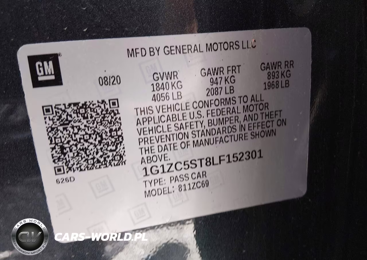 2020 Chevrolet Malibu Fwd 1Fl VIN:1G1ZC5ST8LF152301 - 9